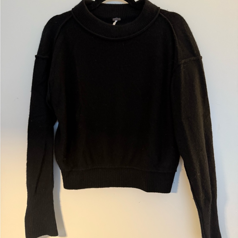 Free People Black Cashmere Sweater
